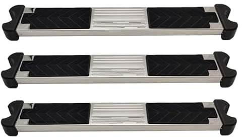 Poolzilla Lot de 3 marches de rechange pour échelle de piscine en acier inoxydable, 46,6 x 4,8 cm