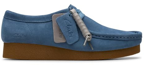 Clarks Femme WallabeeEVO Basket, Blue Suede, 36 EU