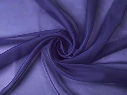 Voile Stoff Meterware am Stück - 150 cm Breite - Gardienenstoff, Dekostoff zum Nähen - Lila