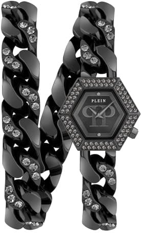 Philipp Plein Damen Uhr Analog Quarz The Hexagon GROUMETTE PWWBA0623 Edelstahl