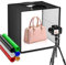Couleeur Fotobox, 40CM 5600K Mini Fotostudio Ausgestattet mit Weichen Lichttüchern,6 Bunten Hintergrundtafeln und Dimmbaren 120LEDs,Faltbare Tragbare Aufbewahrung Lichtzelt für Produktfotografie