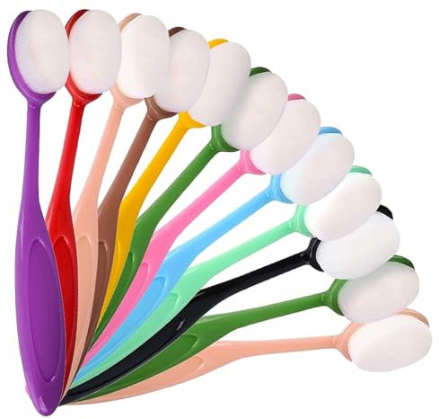 12 PCS Colored Ink Blending Brushes,Blending Brushes for Crafts Ink Blending Tool for Card Making,Craft Broad Application Assortment Paper Color Code Handle