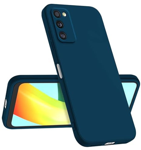 Longstong Coque Compatible avec Samsung Galaxy A41 (6.1), Fine Antichoc Personnalisée Design Minimaliste - Bleu Saphir
