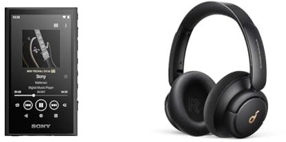Sony Walkman NW-A306 Touchscreen MP3 Player - 32GB, Black & soundcore by Anker Q30 Hybrid Active Noise Cancelling Headphones with Multiple Modes