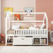 BTM Children's Bed with Big Storage Drawer & 2 Compartments, Household Bed Suitable for Boys and Girls, with Anti-fall Railings, 90 * 190cm
