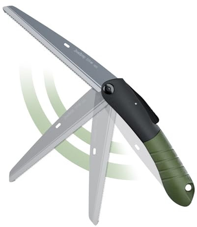 JiveSnip Scie Pliante Polyvalente, Lames en Acier à Haute Teneur en Carbone SK85, Idéale Pour le Jardinage Extérieur, le Camping et l'élagage des Arbres