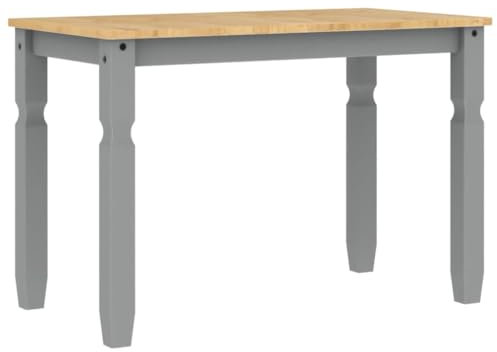 vidaXL Esstisch Corona Grau 112x60x75 cm Massivholz Kiefer