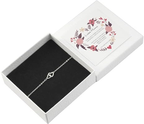 Brautmutter Armband, Brautmutter Geschenk mit Herz Armband und Karte - Heute Bin Ich Eine Braut, Morgen Eine Ehefrau, Aber für Immer Deine Tochter - Hochzeit Geschenkidee Braumutter (Brautmutter)