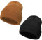DRESHOW Winter Mütze Damen Herren Strick Beanie Unisex Slouchy Weich Warme Mütze 2 Stück
