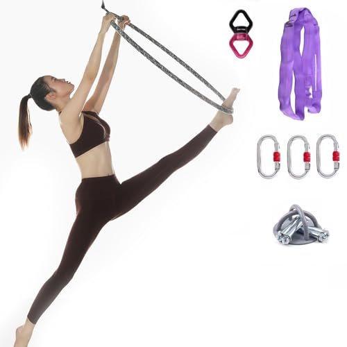 ExoticaBlend Luftreifen-Set, Luft-Lyra-Hoop, professionelles Luftreifen-Set für Zirkusfitness, Aufhängeringe für Akrobatik-Ausrüstung für Zuhause, Yoga-Tanz-Schlingen-Set,100cm