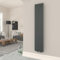 T&K Heizkörper Flach 1600x308mm Anthrazit Einlagig Design Heizkörper, Vertikal Moderne Paneelheizkörper Badheizkörper Für Mittelanschluss Heizung