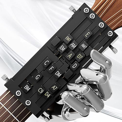 Gitarren Akkord Trainer | Gitarrenhilfe Für Akkorde | Gitarren Akkord Presser | Gitarren Akkordwechsler Werkzeug | Gitarren-Akkord-Wechsler | Akkord Lernsystem Für Anfänger
