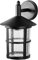 CGC Lighting Applique Mural d'extérieur Lanterne Diffuseur en verre transparent Grande Noir Traditionnel E27