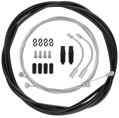 Fahrrad Bremsseil Kit,Fahrrad Bremszuge Set Fahrrad Bremszug Bowdenzug Fahrrad Bremsseil Hinten Set Bremszüge Hüllen und Führungen für Mountainbike Rennrad Schaltzug und Übertragungskabel