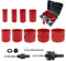 Greywolf 15 pcs Bi-Metal Hole Saw Set, M3 HSS Hole Saw Kit with 3/4-2-1/2 (19-64mm) 9 pcs Hole Saw Blades, Boxed, with Arbor, Drill Bit, Hex Wrench, for Metal, Wood, Plastic