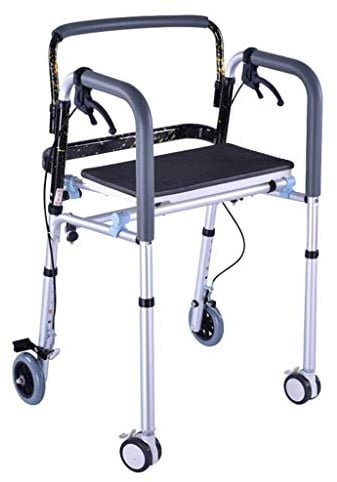 SdaryWare Gehhilfen für Senioren Rollator Walker, Gehhilfe, Gehhilfe für Behinderte, Krücken, Gehhilfe, Frakturstuhlrahmen, zusammenklappbarer 4-Rad-Gehwagen, Verstellbarer leichte
