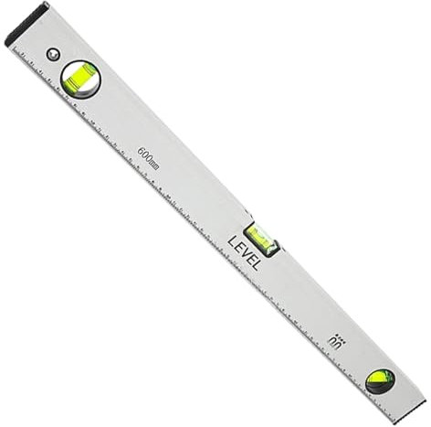 600 mm Spirit Level Magnetic High Lagers Lineal, Multifunktionales Aluminium -Leveler mit Lineal, wiederverwendbares Metallmesswerkzeug, 80 cm, einfach zu bedienen, tragbar für die Renovierung von