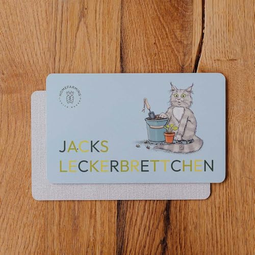 HOMEFARMING JUDITH RAKERS Jacks Leckerbrettchen - Frühstücksbrett für Kinder aus nachhaltigem und robusten Resopal, spülmaschinengeieignet und bruchfest. Made in Germany