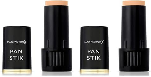 Max Factor Pan Stik Foundation, 25 Fair, Full Coverage and Smooth Texture for Dewy Skin Look, 9 g 774265 (Pack of 2)