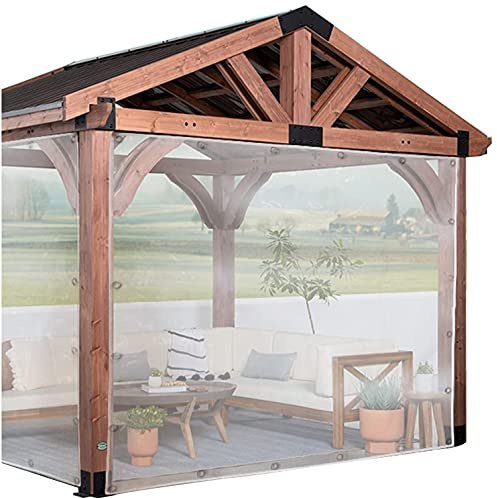 Waterproof Outdoor Curtains 6x2.7m Rustproof 0.5mm Side Panels Durable Privacy Screens for Pergola Veranda Pavilion Weather Resistant Patio Decor