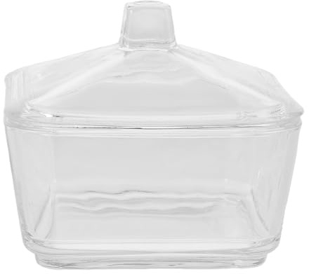 LOORGVEL Decorative Glass Sugar Bowl with Lid, Coffee Sugar Container, Airtight Candy Dish for Office, Kitchen, and Coffee Corners, 1pcs Set