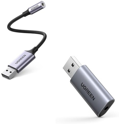 UGREEN Adaptateur USB vers Jack 3,5mm et Carte Son Adaptateur