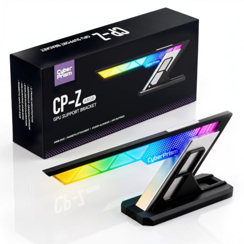 CyberPrism Supporto GPU ARGB Anti-Sag, Supporto Scheda Video 75–125 mm