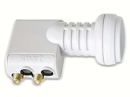 Smart Titanium Universal TT Twin-LNB Teilnehmer-Anzahl: 2 Feedaufnahme: 40 mm Hellgrau