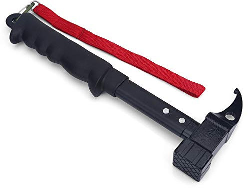Dioche Camping Hammer, Stahlguss Multifunktions Hammer, Hochfester Kopf, Gummigriff mit Abzug, Nagel Abziehvorrichtung, Kampieren, Schwarz, 1.7 pounds, 32 cm x 11.5 cm