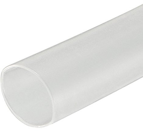 sourcing map Heat Shrink Tubing 5.5mm Dia 1m Length 2:1 Heat Shrink Wrap Cable Sleeve Heatshrink Tube Clear