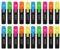 20x GENIE Textmarker 5 Farben Neon Marker Set Highlighter Stifte Leuchtmarker