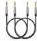 MaGeek Cable Jack 3.5 mm, (1,0 metro, Pack de 2) Cable de Audio Estéreo Macho Macho para Auriculares, iPhone,iPod, iPad, Car audio, Home Stereo y más. (Negro)