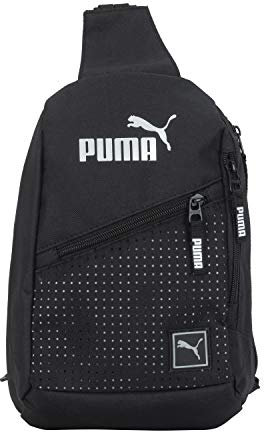 PUMA Unisex Evercat Sidewall Sling Backpack Rucksack, schwarz/Silber, One Size