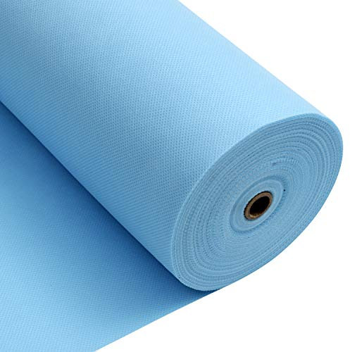 Longing Home Tischdeckenrolle, 0.8 × 25M, Hellblau, Einweg Vlies Stoffähnlich Tischdecke Rolle, Meterware Tischtuchrolle, Geeignet Für Geburtstag, Party, Deko