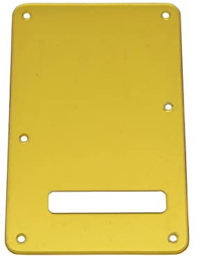 Dopro Strat Guitar Back Plate ST Trem Tremolo Cover fits USA/Mexican Standard Fender Stratocaster Gold Mirror 1 Ply