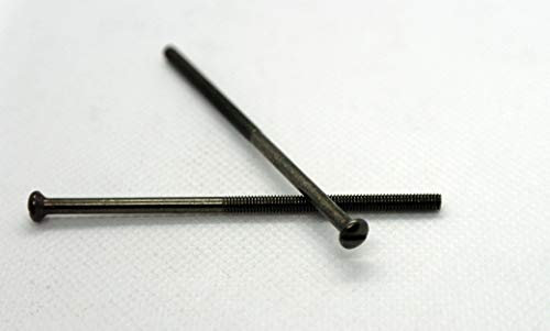 Electrical Screws M3.5 x 75mm for fixing Sockets Plugs or Switches Nickel Black Pack of 4 (75mm Length)