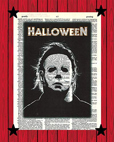 Halloween Michael Myers Boogeyman Classic Horror Movie Poster Haddonfield Killer Wörterbuch Kunstdruck 20 x 25 cm
