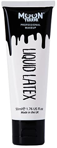 Moon Terror Latex liquide ProFX | Maquillage SFX pour Halloween, fonctionne avec du faux sang et de la peinture pour le visage | Maquillage effets spéciaux, blanc, 50 ml (paquet de 1)