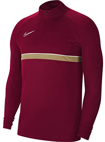 Nike Unisex Kids Acd21 Drill Top Long Sleeve Top, Unisex_Child, CW6112-677, Team Red/White/Jersey Gold/White, 13-15 Years