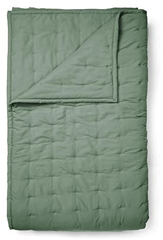 ESSENZA Plaid Ruth Lorbeergrün, 150x200 cm - 70% Polyester (recycelt), 30% Polyester - Uni