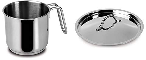 Lagostina Bollilatte Every Acciaio Inox 18 10 Cm12 Preparazione Arredo Tavola, Inossidabile, Argento, 12 cm & Coperchio Every Acciaio Inox 18 10 Cm18 Pentole e Preparazione Cucina, Inossidabile
