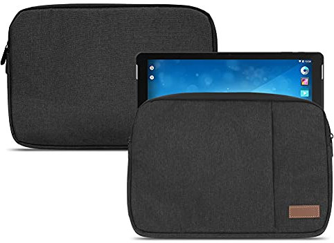 NAUC Schutzhülle kompatibel mit VALE Tablet V12E LTE-8128 Hülle Tasche in Grau Blau oder Schwarz Case Cover, Farbe:Schwarz