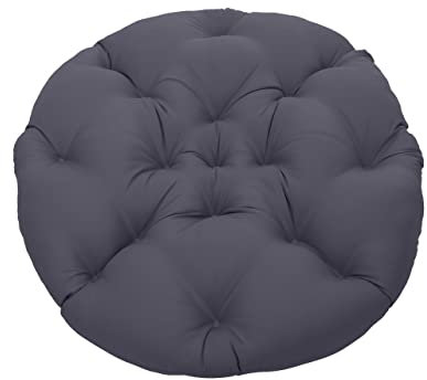Salla Schaukelkissen, Kissen für Hängeschaukel, Sitzkissen, Bequem & Weich, Waschbares Hängesessel Kissen, Rundes Kissen für Hängestuhl, Auflage für Hängekorb, 1 Stück, 130 cm, Grau