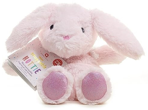 Aroma Home Mini bouillotte chauffante pour micro-ondes Motif lapin Rose