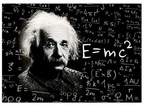 Foto, Poster, Wandkunst, Dekoration, 29,70 x 21,00 cm, Albert Einstein Nr. H697M_PL1A4