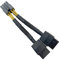 COMeap NVIDIA Graphics Card Power Sleeved Cable CPU 8 Pin Male to Dual PCIe 8 Pin Female Adapter for Tesla K80/M40/M60/P40/P100 4.8-inch(12.2cm) (2-Pack)