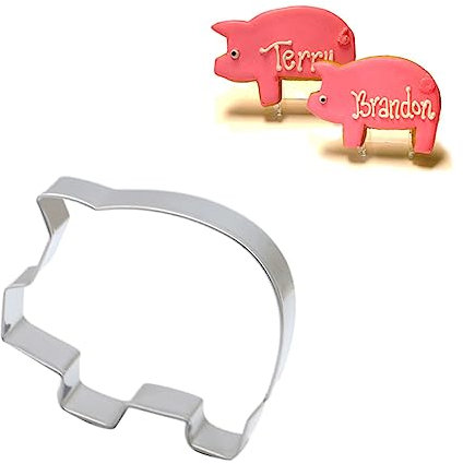 Cabilock Stainless Steel Cookie Mold Set Small Pig Shape Fondant Moulds for DIY Baking and Dessert Decoration for Cake Decorating and Cupcake Supplies