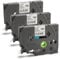DINGYI Label Tape Compatible with 12mm 0.47inch Label Printer Black on Clear,Replacement for Touch Tze-231 PT-D210 H110 D220 D410 D600, 3 Pack