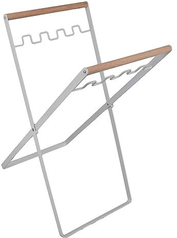 Generic Müllsackhalter, Faltbarer Praktischer Gummibaum-Mülleimerhalter für den Außenbereich (WHITE)