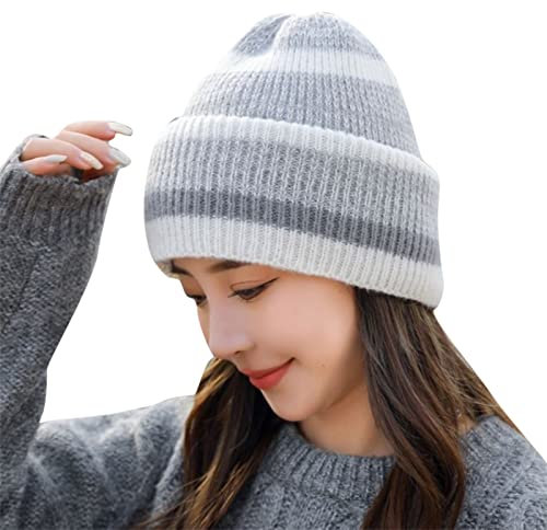 Halstuch Herren Damen Set Geschenke Neck Schlauchschal Set Knit Dreieckstuch Nacken Herren Halswärmer Herren Halstuch Schal Damen Weihnachtsgeschenke Kuschelig Schal Herren Damen Set , Mütze Damen